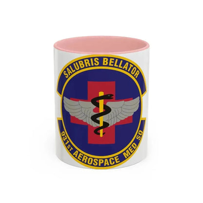 931 Aerospace Medicine Squadron AFRC (U.S. Air Force) Accent Coffee Mug 11oz Pink - Go Mug Yourself