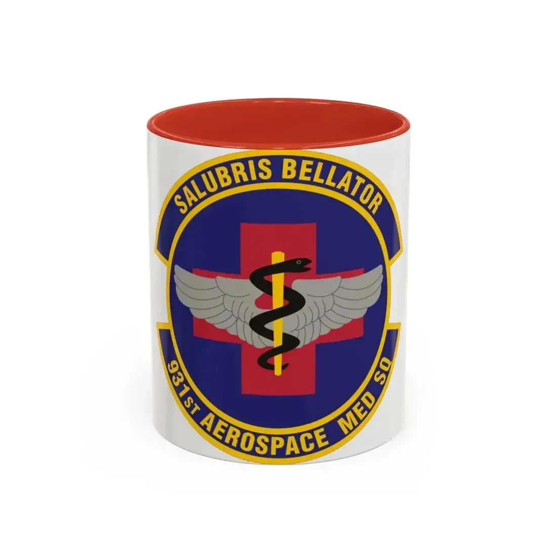 931 Aerospace Medicine Squadron AFRC (U.S. Air Force) Accent Coffee Mug 11oz Red - Go Mug Yourself
