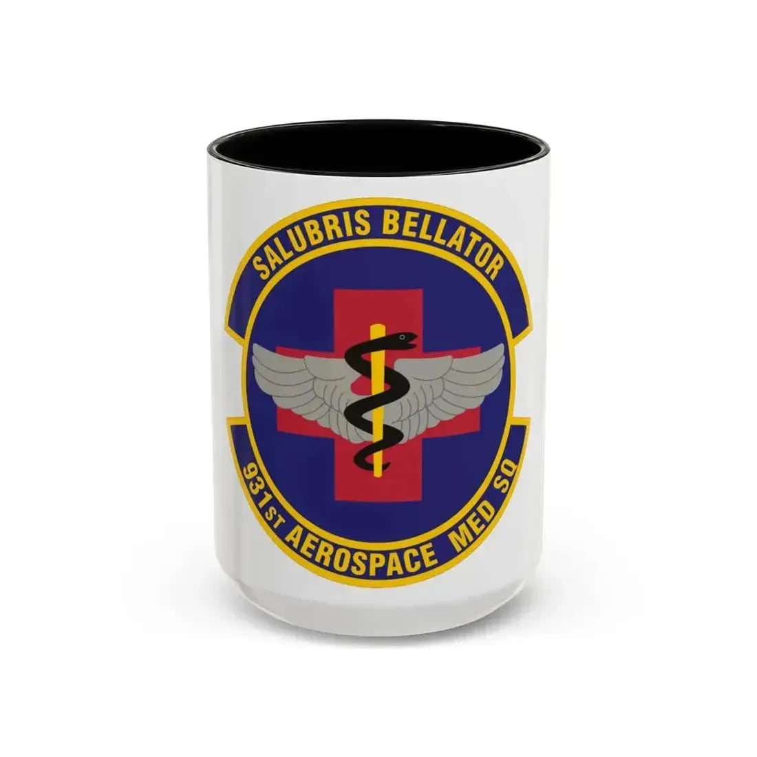 931 Aerospace Medicine Squadron AFRC (U.S. Air Force) Accent Coffee Mug 15oz Black - Go Mug Yourself