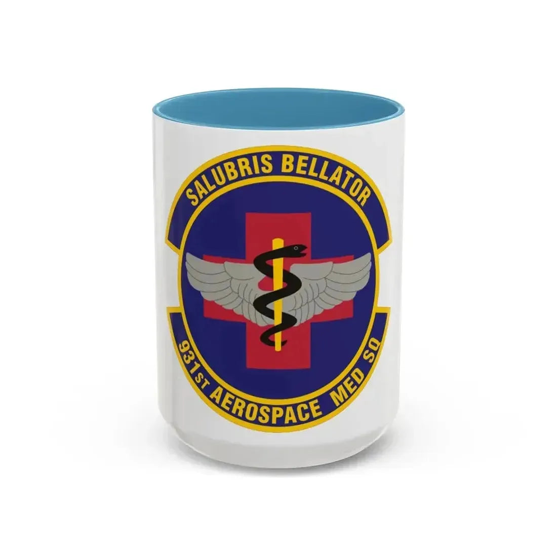 931 Aerospace Medicine Squadron AFRC (U.S. Air Force) Accent Coffee Mug 15oz Light Blue - Go Mug Yourself