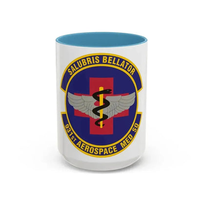 931 Aerospace Medicine Squadron AFRC (U.S. Air Force) Accent Coffee Mug 15oz Light Blue - Go Mug Yourself
