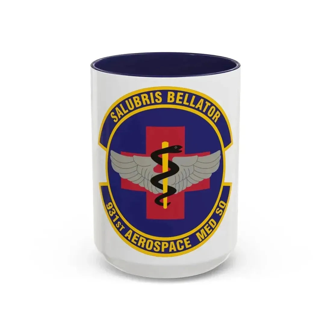 931 Aerospace Medicine Squadron AFRC (U.S. Air Force) Accent Coffee Mug 15oz Navy - Go Mug Yourself