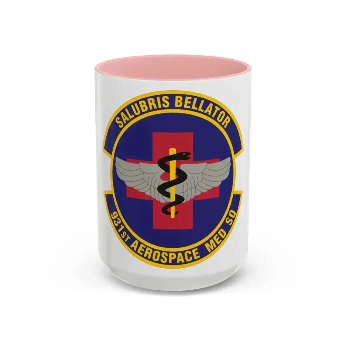 931 Aerospace Medicine Squadron AFRC (U.S. Air Force) Accent Coffee Mug 15oz Pink - Go Mug Yourself