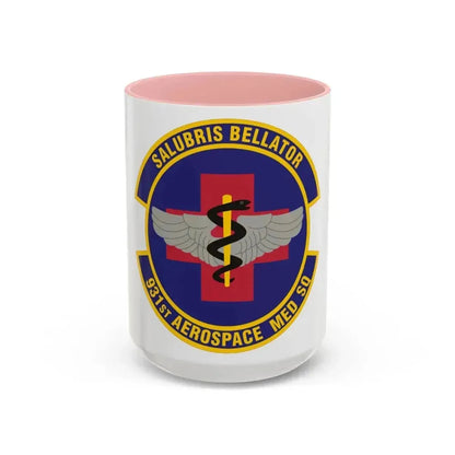 931 Aerospace Medicine Squadron AFRC (U.S. Air Force) Accent Coffee Mug 15oz Pink - Go Mug Yourself