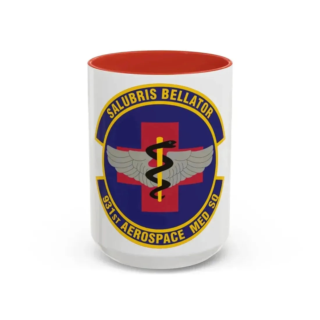 931 Aerospace Medicine Squadron AFRC (U.S. Air Force) Accent Coffee Mug 15oz Red - Go Mug Yourself