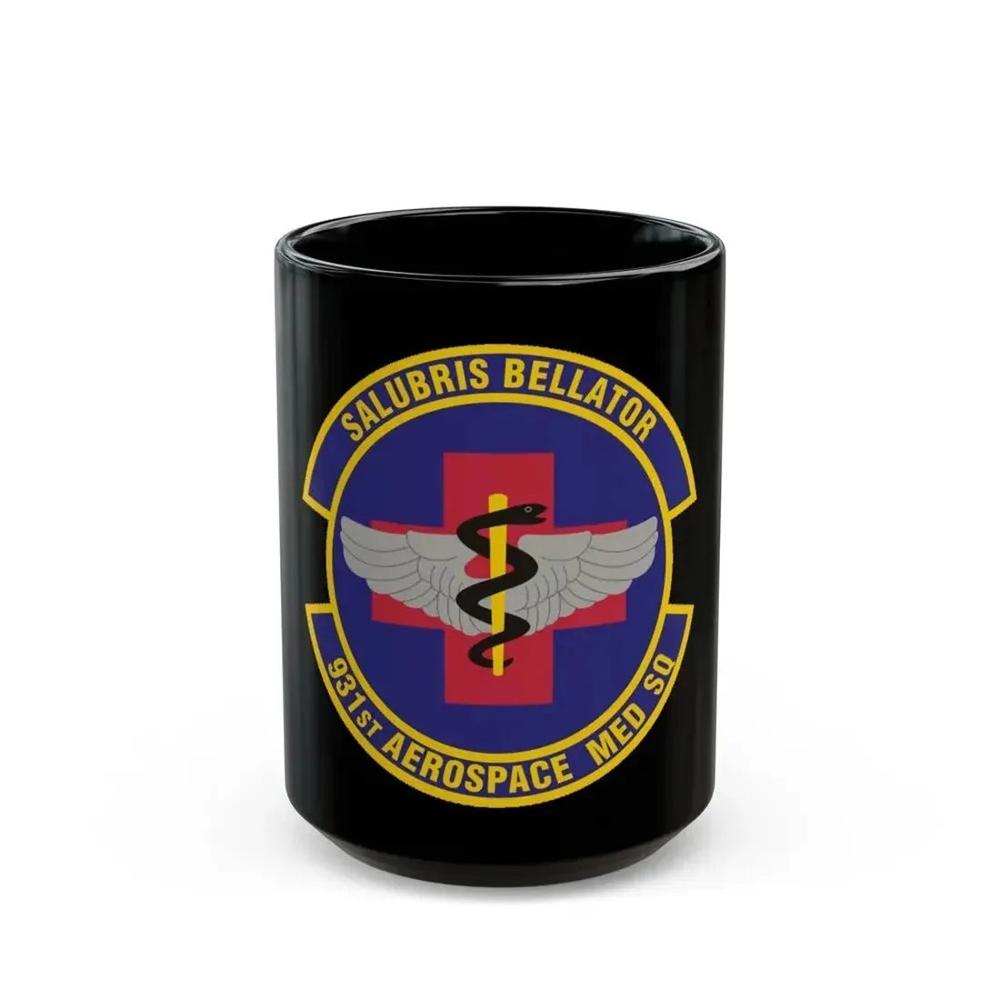 931 Aerospace Medicine Squadron AFRC (U.S. Air Force) Black Coffee Mug 15oz - Go Mug Yourself