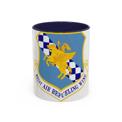 931 Air Refueling Wing AFRC (U.S. Air Force) Accent Coffee Mug 11oz Navy - Go Mug Yourself