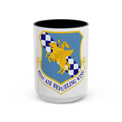931 Air Refueling Wing AFRC (U.S. Air Force) Accent Coffee Mug 15oz Black - Go Mug Yourself