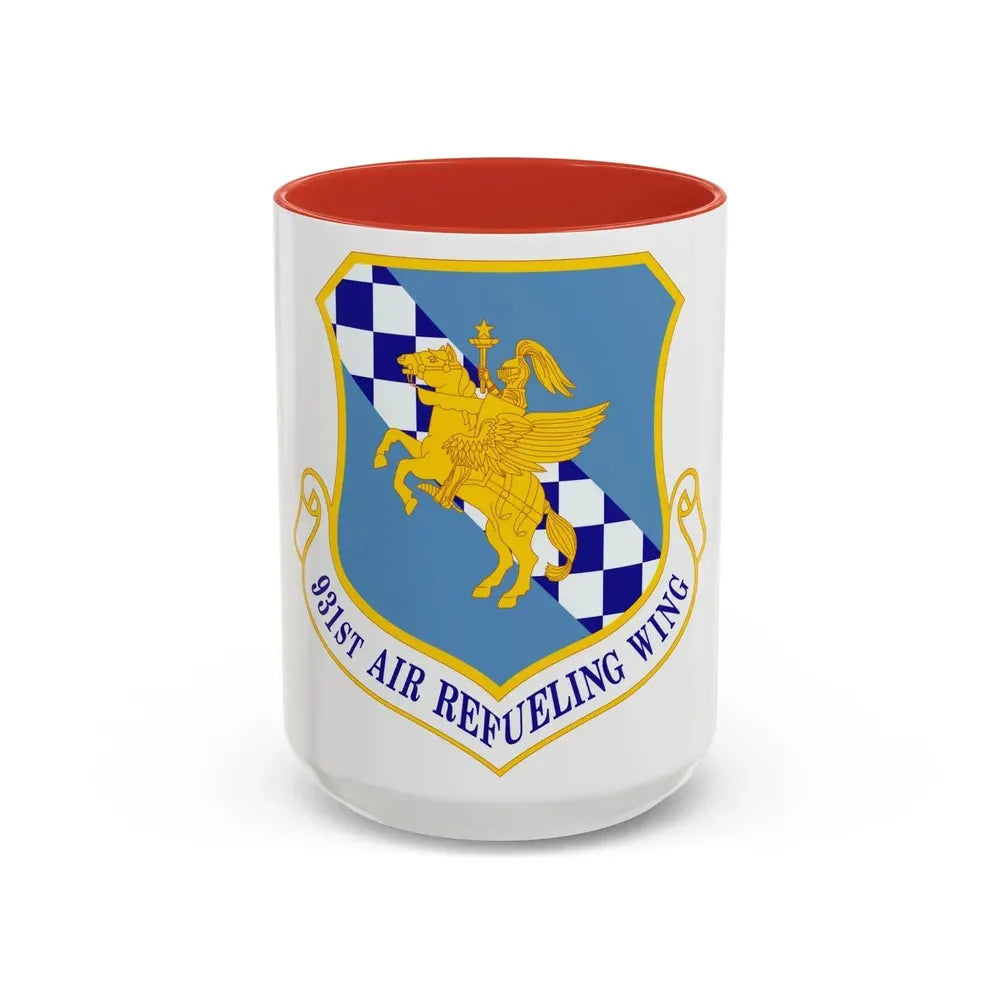 931 Air Refueling Wing AFRC (U.S. Air Force) Accent Coffee Mug 15oz Red - Go Mug Yourself