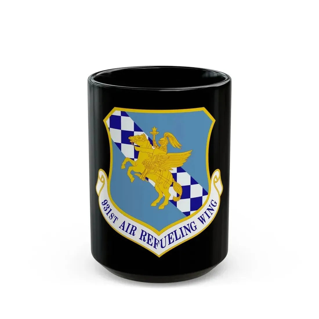 931 Air Refueling Wing AFRC (U.S. Air Force) Black Coffee Mug 15oz - Go Mug Yourself