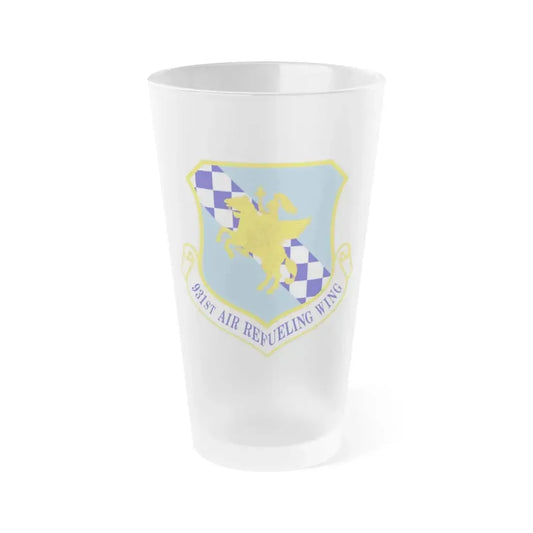 931 Air Refueling Wing AFRC (U.S. Air Force) Frosted Pint Glass 16oz Default Title - Go Mug Yourself