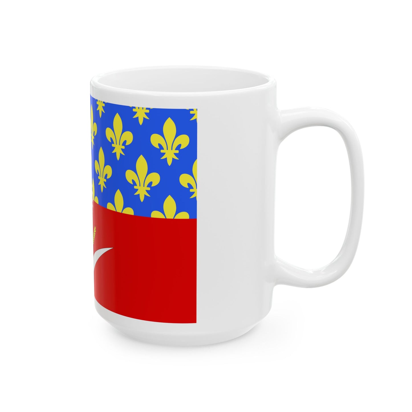 Flag of Seine Saint Denis France - White Coffee Mug-Go Mug Yourself