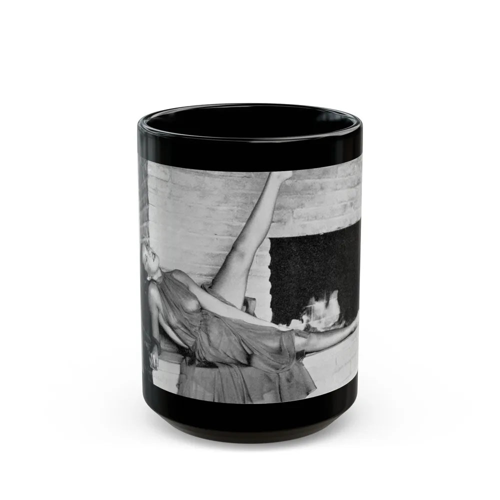 Dawn Richard #18 - See through top (Vintage Female Icon) Black Coffee Mug-15oz-Go Mug Yourself