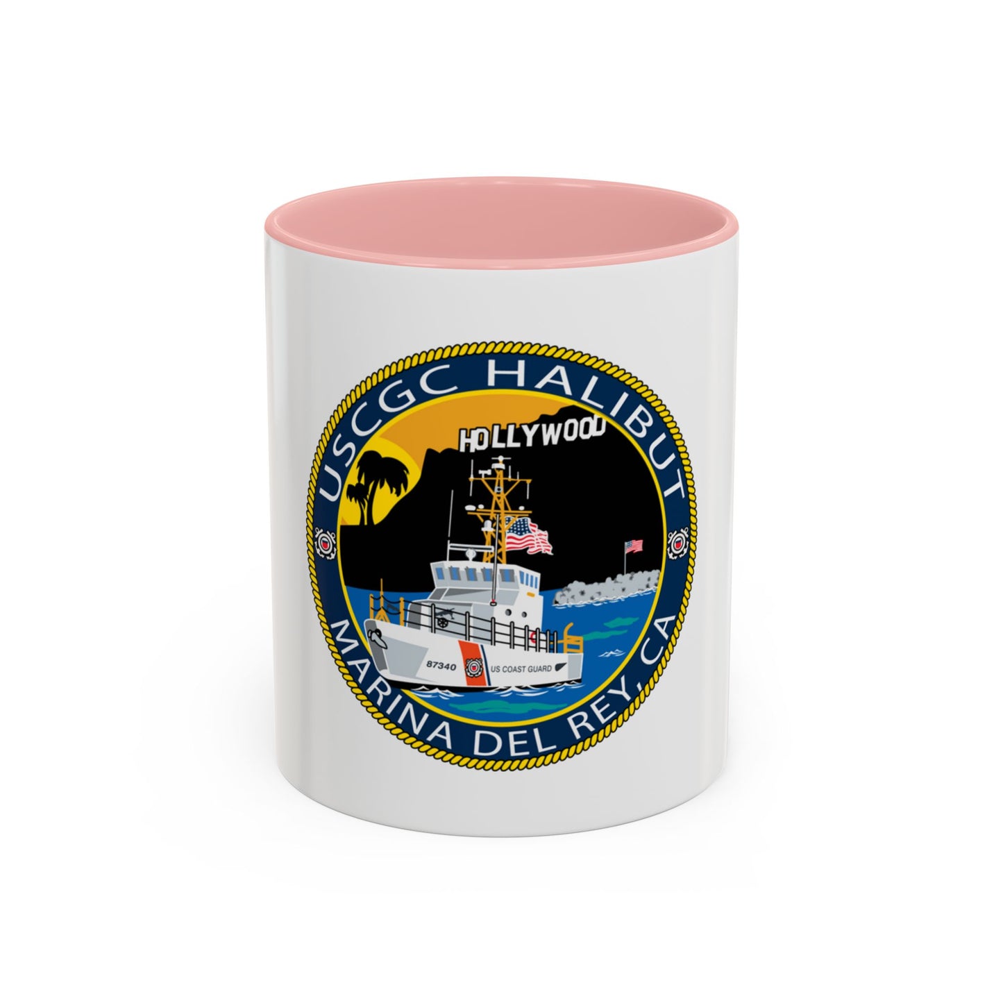 USCG Halibut Marina Del Ray CA (U.S. Coast Guard) Accent Coffee Mug
