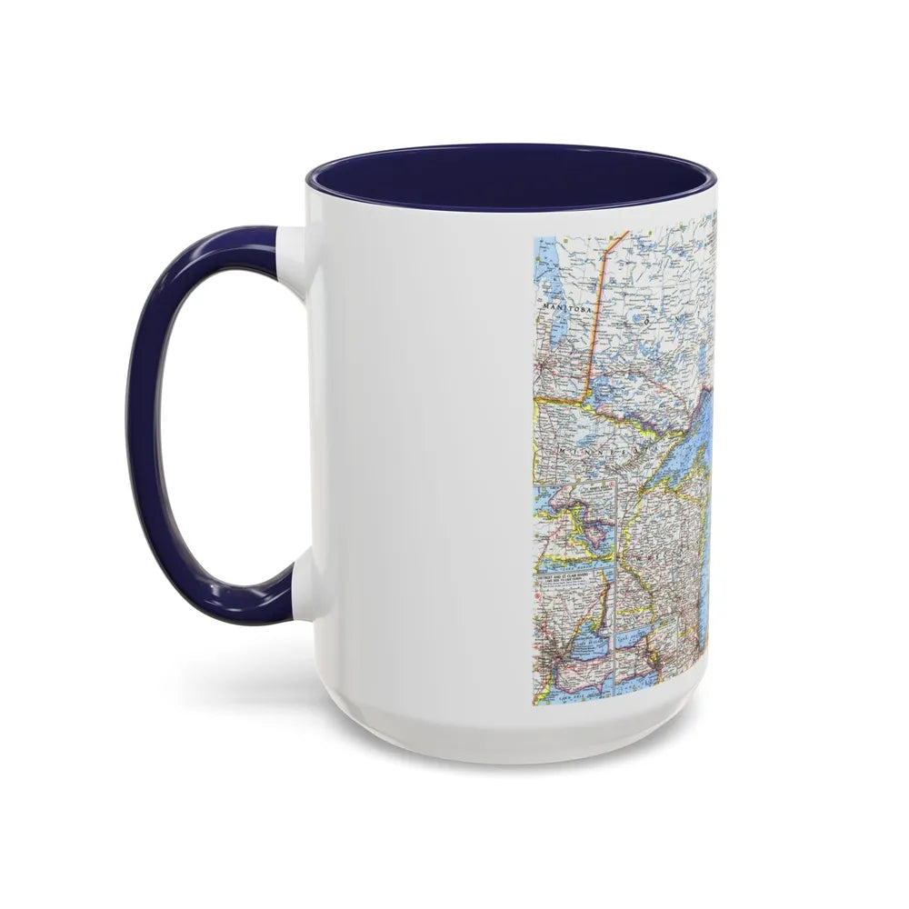 Canada - Central (1963) (Map) Accent Coffee Mug-Go Mug Yourself