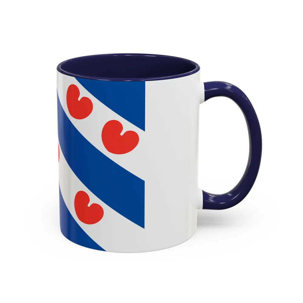 Flag of Friesland Netherlands - Accent Coffee Mug-Go Mug Yourself