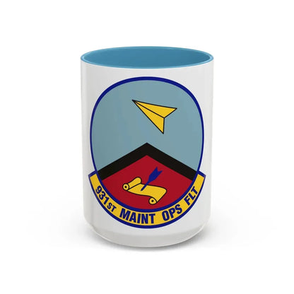 931st Maintenance Operations Flight (U.S. Air Force) Accent Coffee Mug 15oz Light Blue - Go Mug Yourself
