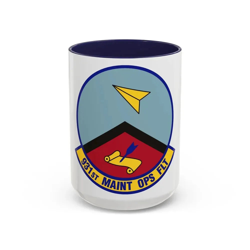 931st Maintenance Operations Flight (U.S. Air Force) Accent Coffee Mug 15oz Navy - Go Mug Yourself