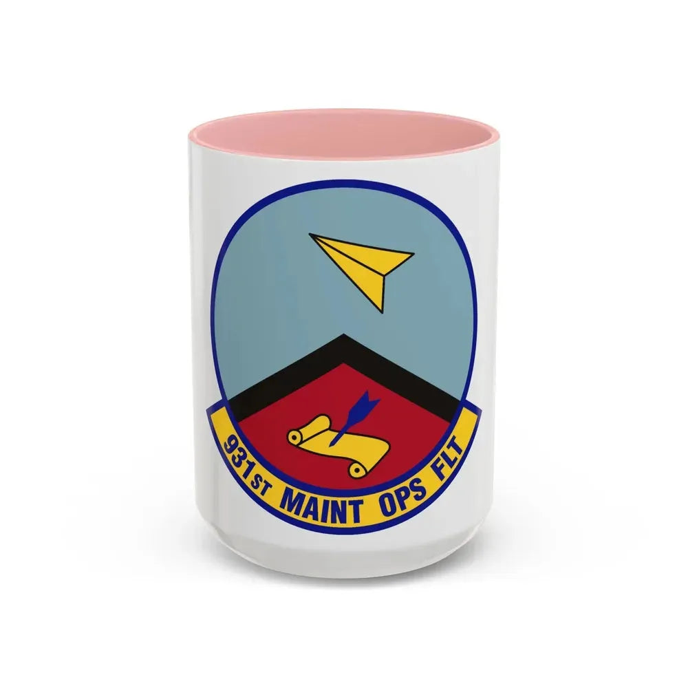 931st Maintenance Operations Flight (U.S. Air Force) Accent Coffee Mug 15oz Pink - Go Mug Yourself
