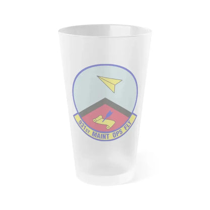 931st Maintenance Operations Flight (U.S. Air Force) Frosted Pint Glass 16oz - Go Mug Yourself