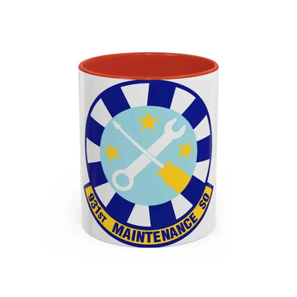 931st Maintenance Squadron (U.S. Air Force) Accent Coffee Mug 11oz Red - Go Mug Yourself