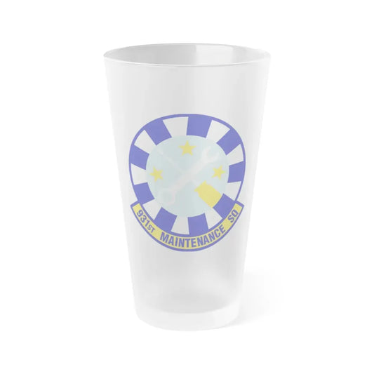 931st Maintenance Squadron (U.S. Air Force) Frosted Pint Glass 16oz Default Title - Go Mug Yourself