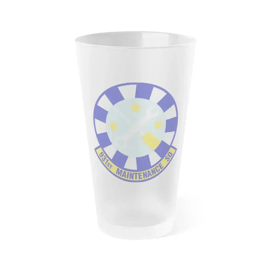 931st Maintenance Squadron (U.S. Air Force) Frosted Pint Glass 16oz Default Title - Go Mug Yourself
