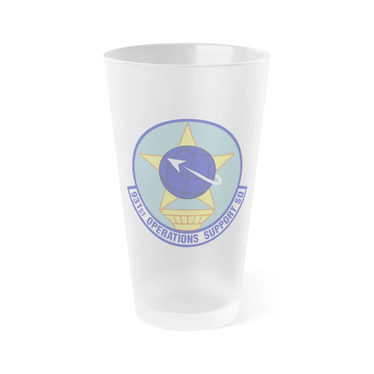 931st Operations Support Squadron (U.S. Air Force) Frosted Pint Glass 16oz-16oz-Frosted-Go Mug Yourself