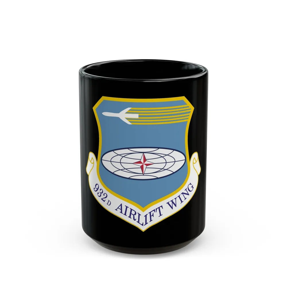 932 Airlift Wing AFRC (U.S. Air Force) Black Coffee Mug-15oz-Go Mug Yourself