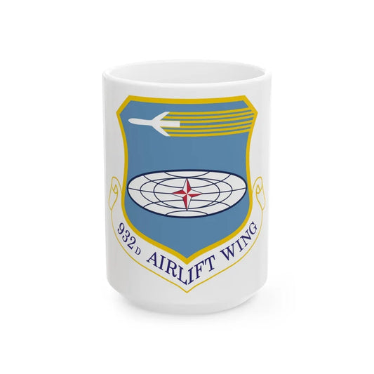 932 Airlift Wing AFRC (U.S. Air Force) White Coffee Mug-15oz-Go Mug Yourself