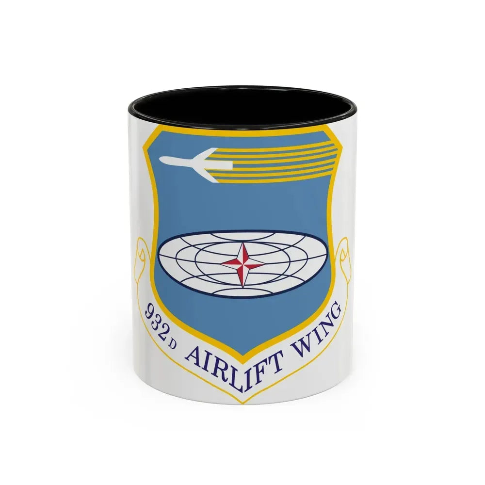 932 Airlift Wing AFRC (U.S. Air Force) Accent Coffee Mug 11oz Black - Go Mug Yourself