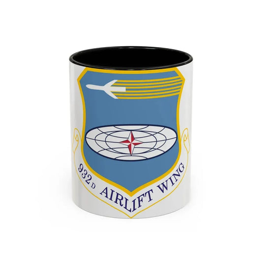 932 Airlift Wing AFRC (U.S. Air Force) Accent Coffee Mug 11oz Black - Go Mug Yourself