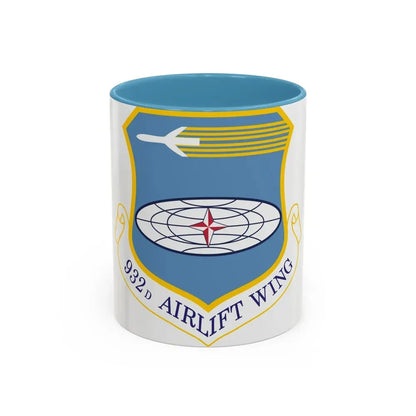 932 Airlift Wing AFRC (U.S. Air Force) Accent Coffee Mug 11oz Light Blue - Go Mug Yourself