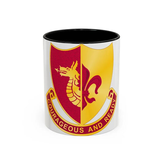 932 Field Artillery Battalion (U.S. Army) Accent Coffee Mug 11oz Black - Go Mug Yourself