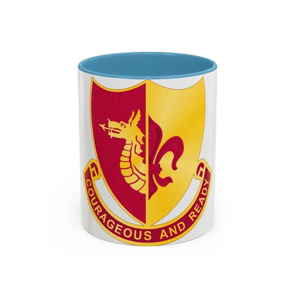 932 Field Artillery Battalion (U.S. Army) Accent Coffee Mug 11oz Light Blue - Go Mug Yourself