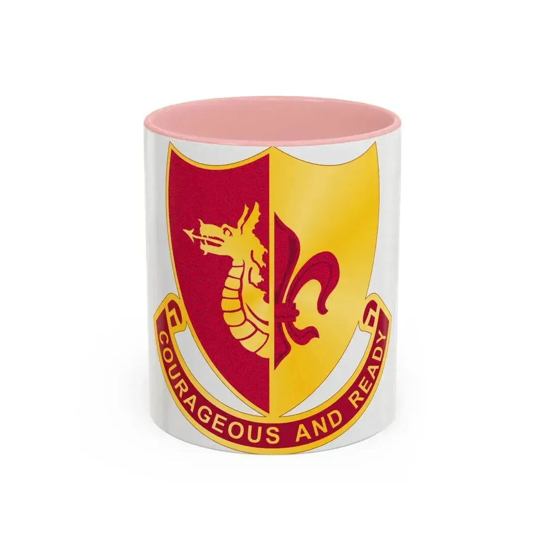 932 Field Artillery Battalion (U.S. Army) Accent Coffee Mug 11oz Pink - Go Mug Yourself