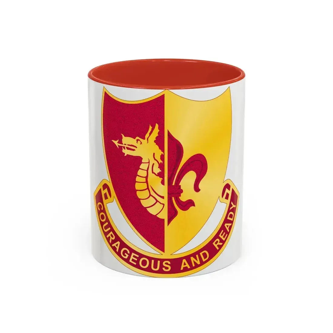 932 Field Artillery Battalion (U.S. Army) Accent Coffee Mug 11oz Red - Go Mug Yourself