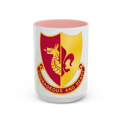 932 Field Artillery Battalion (U.S. Army) Accent Coffee Mug 15oz Pink - Go Mug Yourself