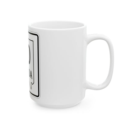 Nevada 00 1955 (Nevada) (Road Sign) White Coffee Mug