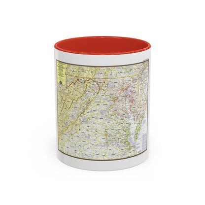 USA - Round About the Nation's Capital (1956) (Map) Accent Coffee Mug