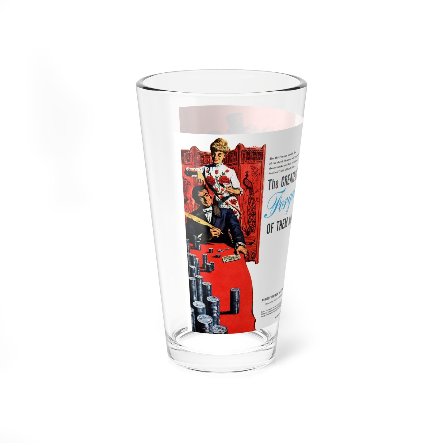 The Greatest Forger of Them All, True The Man, April 1960 (Magazine Illustration) Pint Glass 16oz