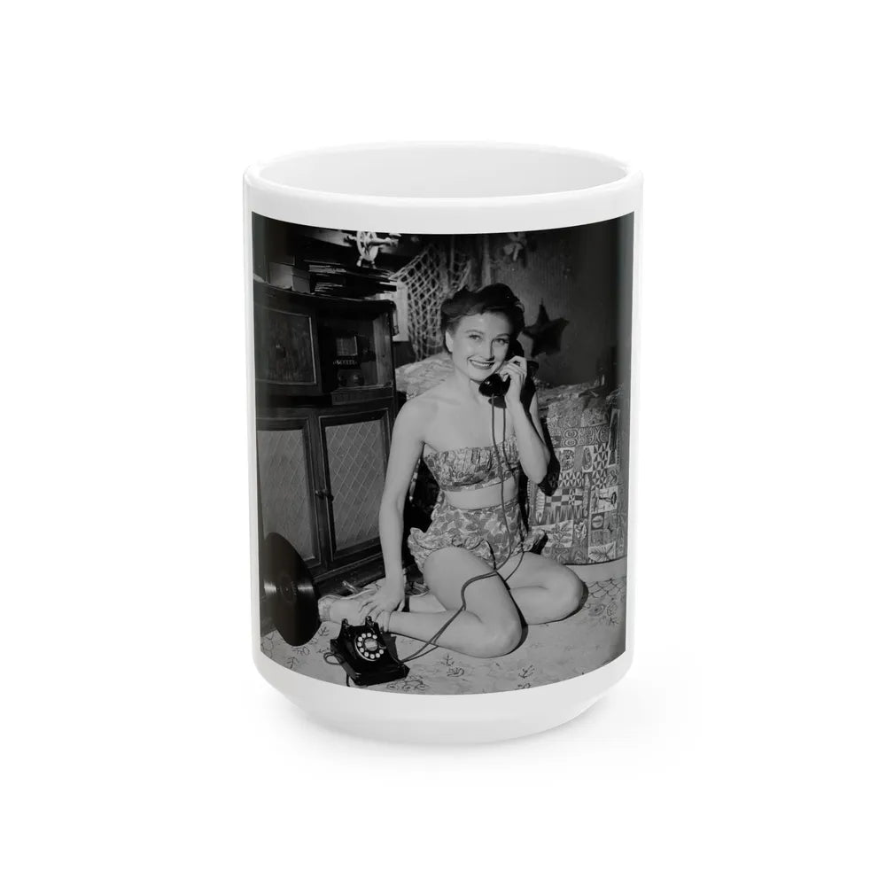 Carol Ohmart #33 (Vintage Female Icon) White Coffee Mug-15oz-Go Mug Yourself