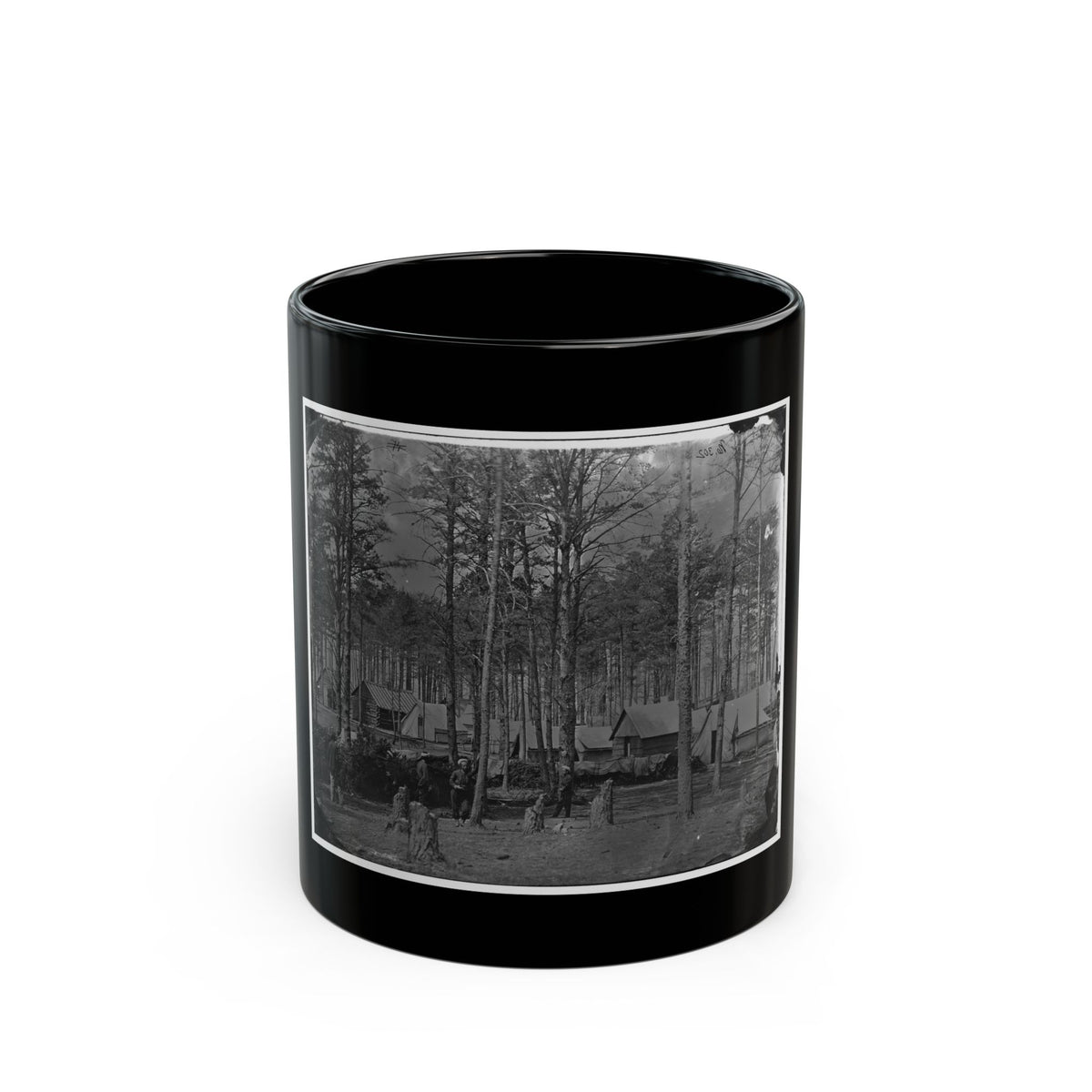 Brandy Station, Virginia. Camp At Headquarters, Army Of The Potomac(2) (U.S. Civil War) Black Coffee Mug