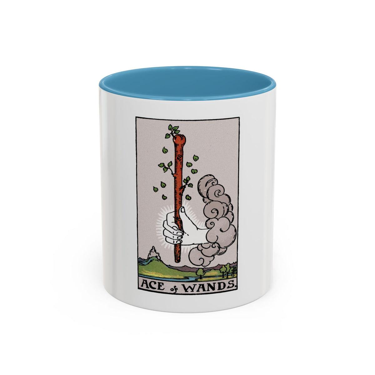 The Ace of Wands (Tarot Card) Accent Coffee Mug