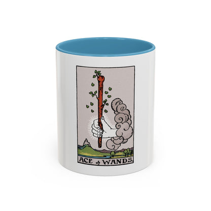 The Ace of Wands (Tarot Card) Accent Coffee Mug