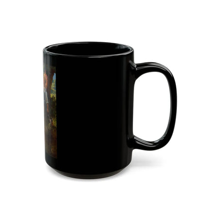 Boy Fishing - Black Coffee Mug-Go Mug Yourself