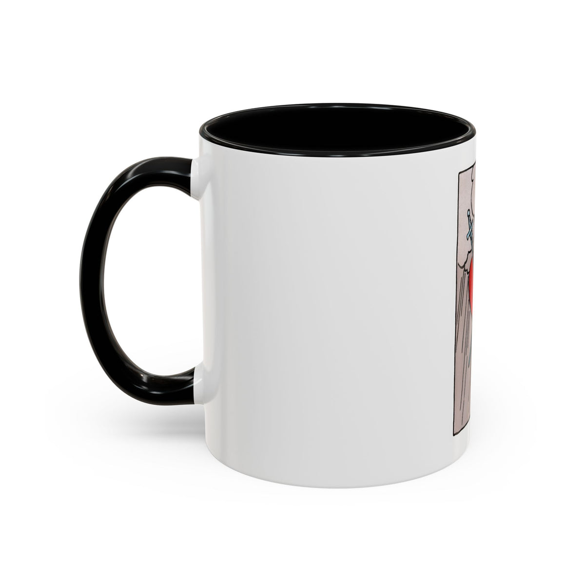 The 3 of Swords (Tarot Card) Accent Coffee Mug