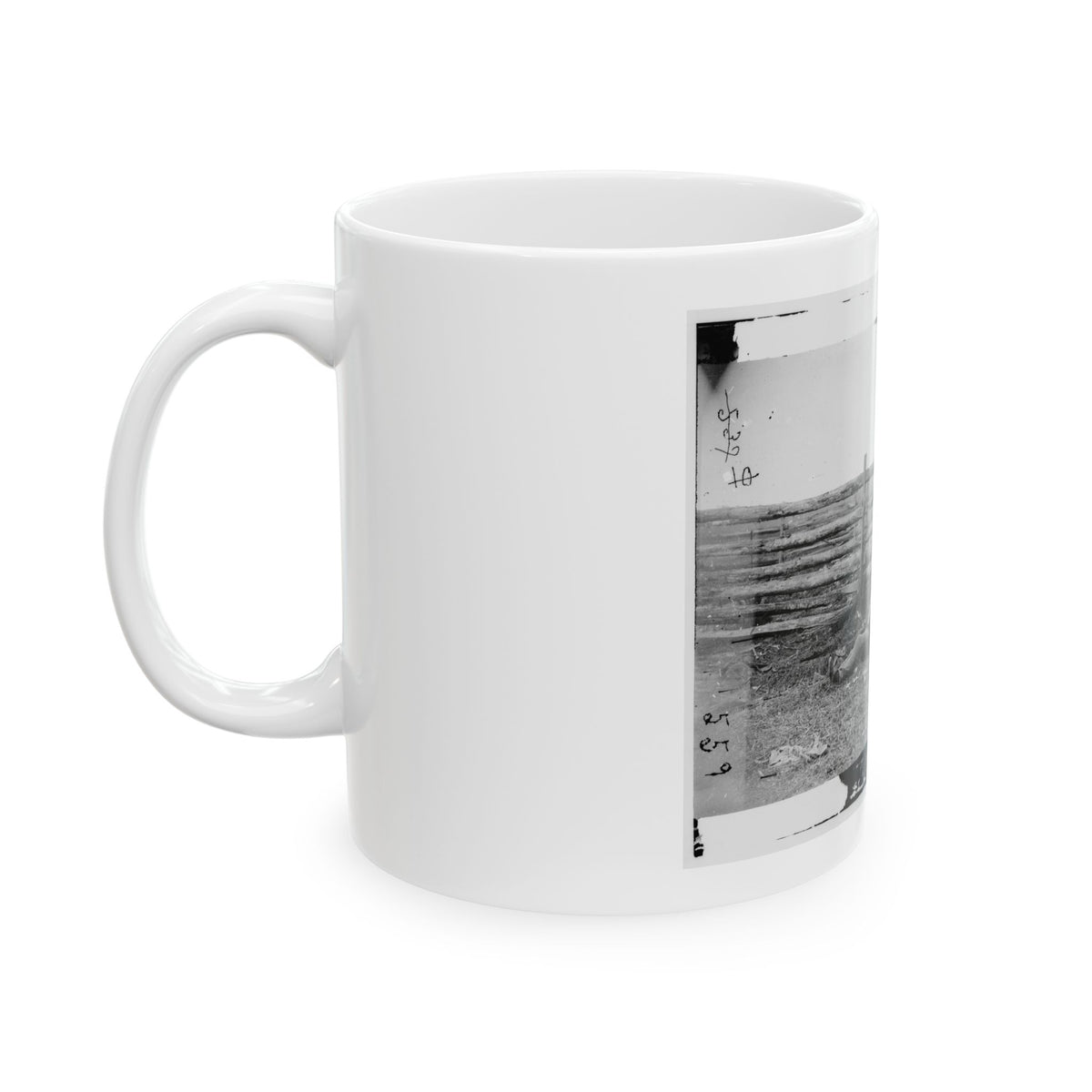 Antietam, Maryland. Dead Of Stonewall Jackson's Brigade By Rail Fence On The Hagerstown Pike (U.S. Civil War) White Coffee Mug