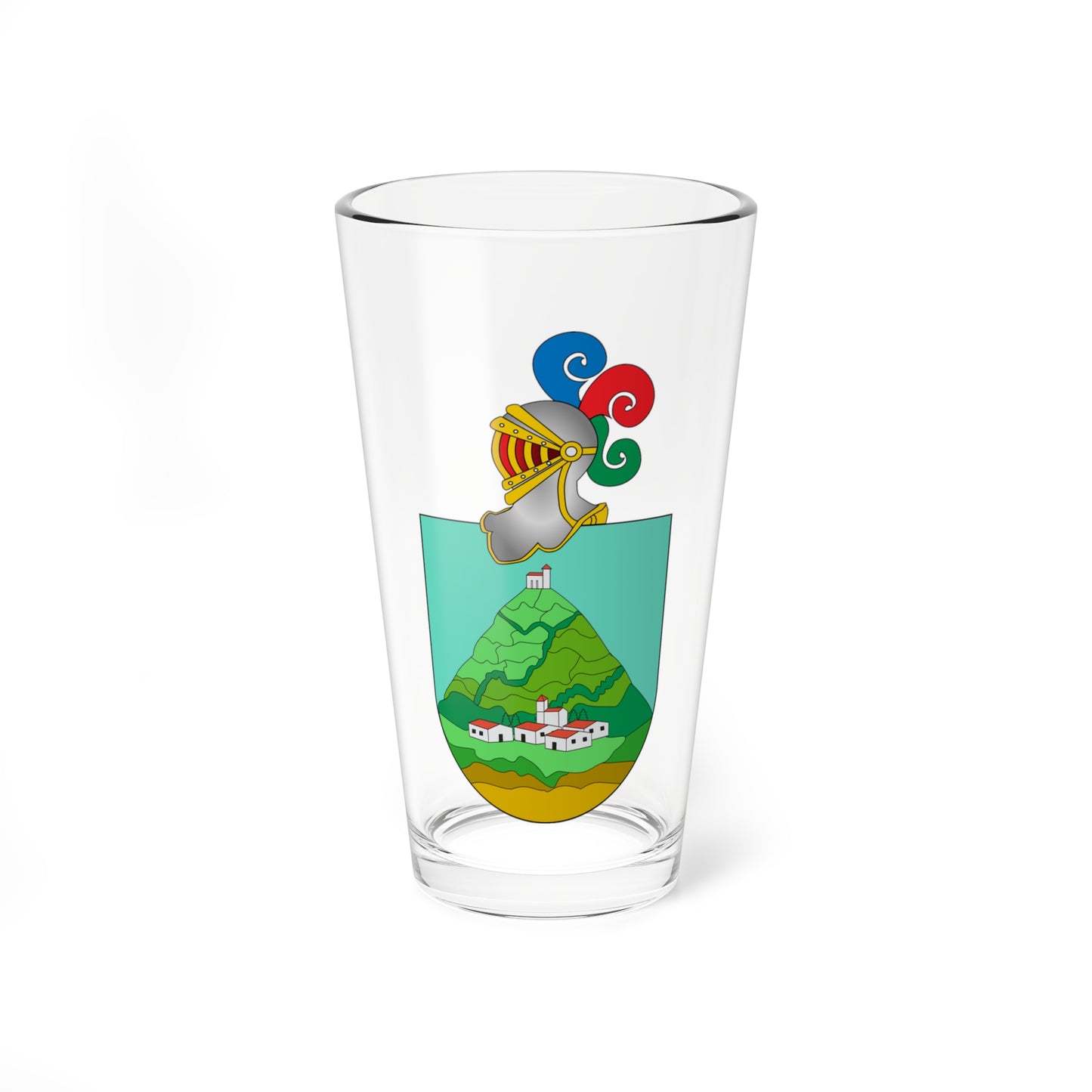 Escudo Añorbe con casco (Spain) (Coat of Arms) Pint Glass 16oz