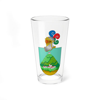 Escudo Añorbe con casco (Spain) (Coat of Arms) Pint Glass 16oz